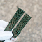 green sea snake leather watch strap – photo 3