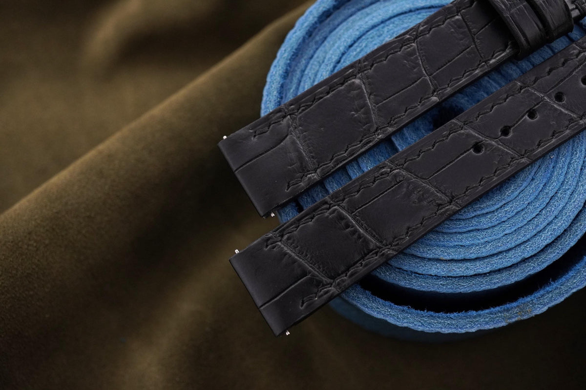 black alligator leather watch strap – photo 3