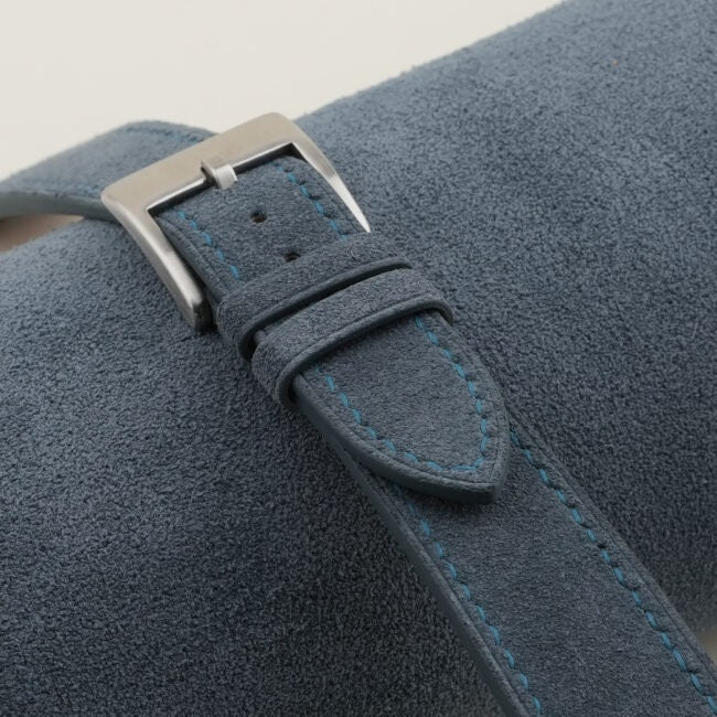 jean blue suede leather watch strap – photo 3