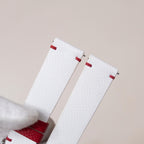 white & red epsom leather watch strap – photo 3
