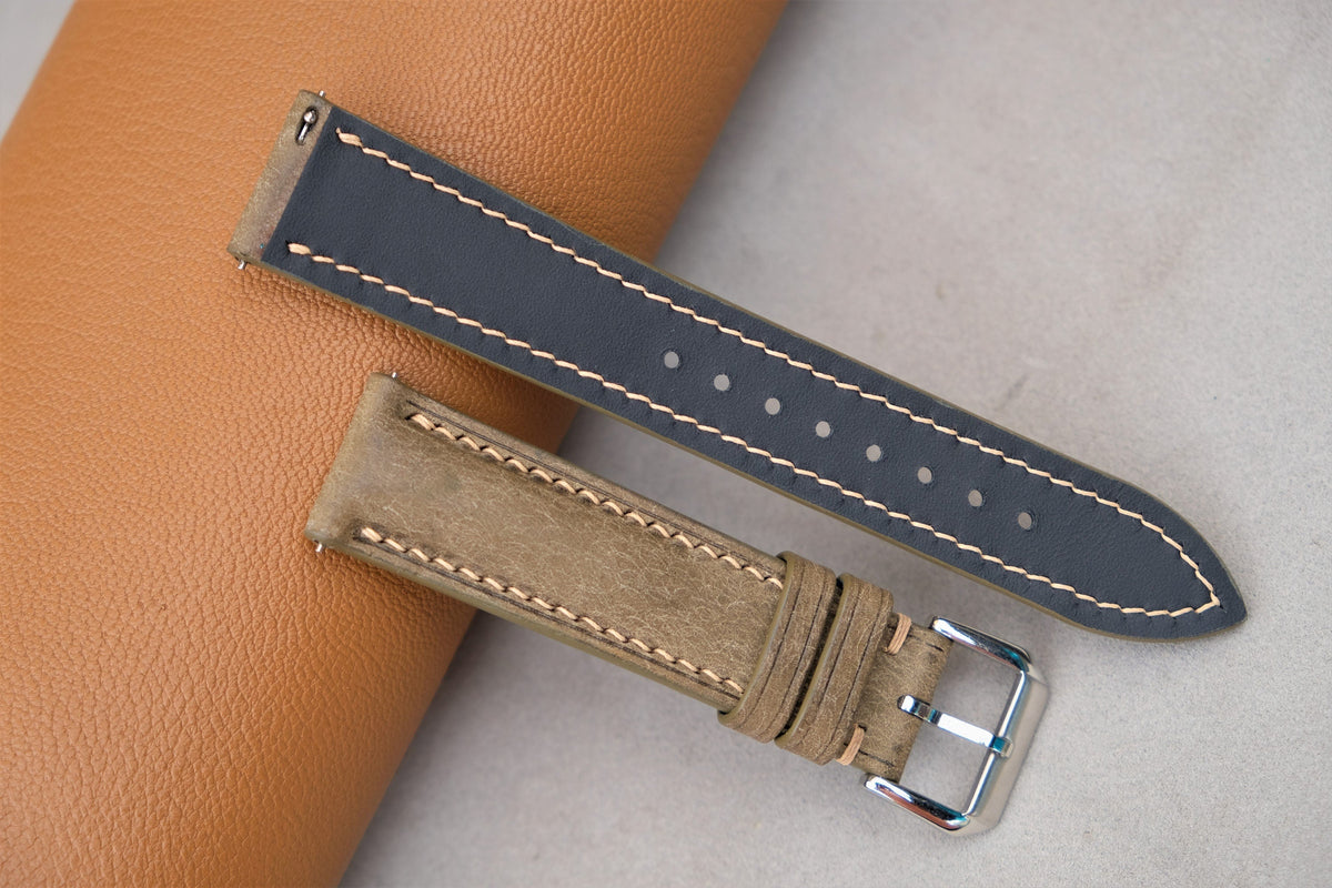 gray pueblo leather watch strap – photo 3