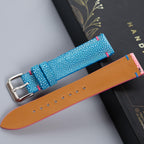 turquoise & pink stingray leather watch strap – photo 3