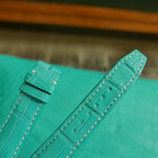 turquoise blue alligator leather watch strap – photo 3