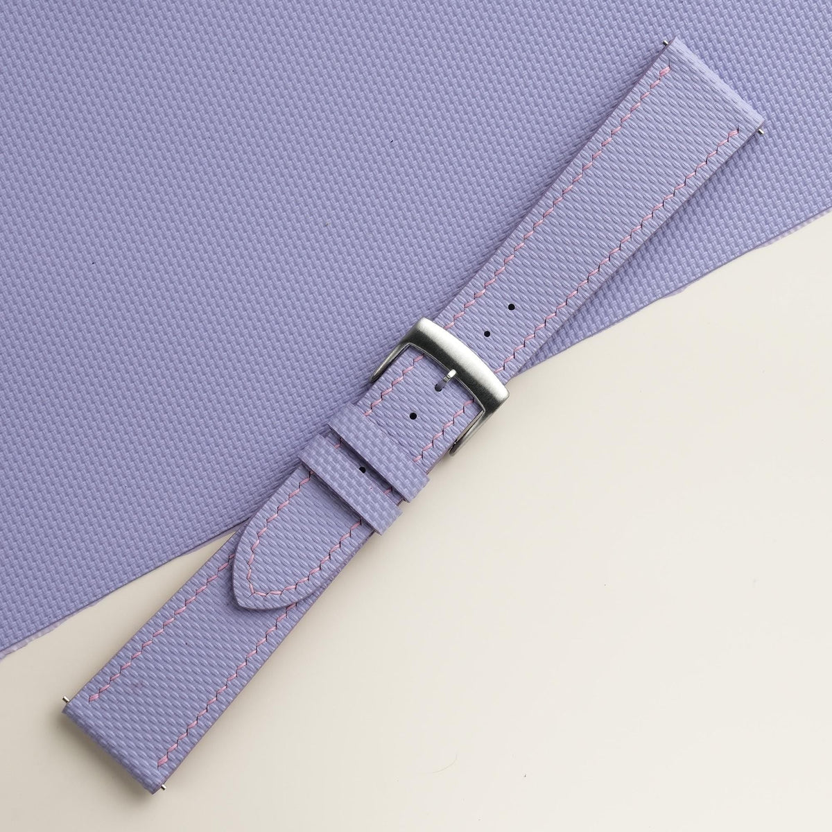 purple sailcloth rubber leather watch strap – photo 3