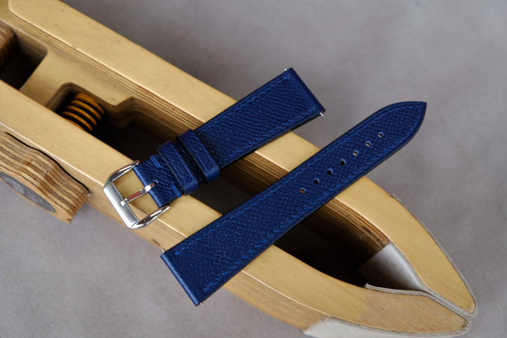 navy blue epsom leather watch strap – photo 3