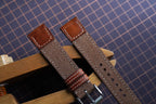 brown canvas leather watch strap – photo 3