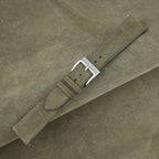 moss suede leather watch strap – photo 3