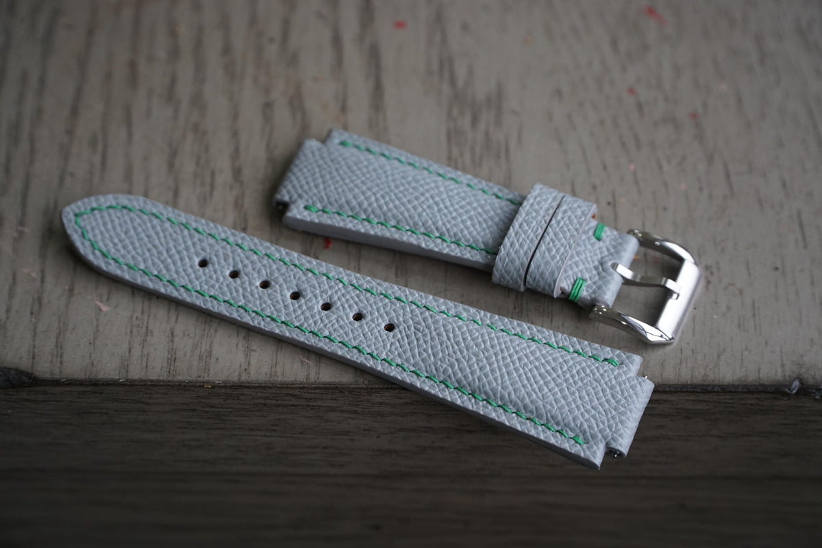 grey & green epsom leather watch strap – photo 3
