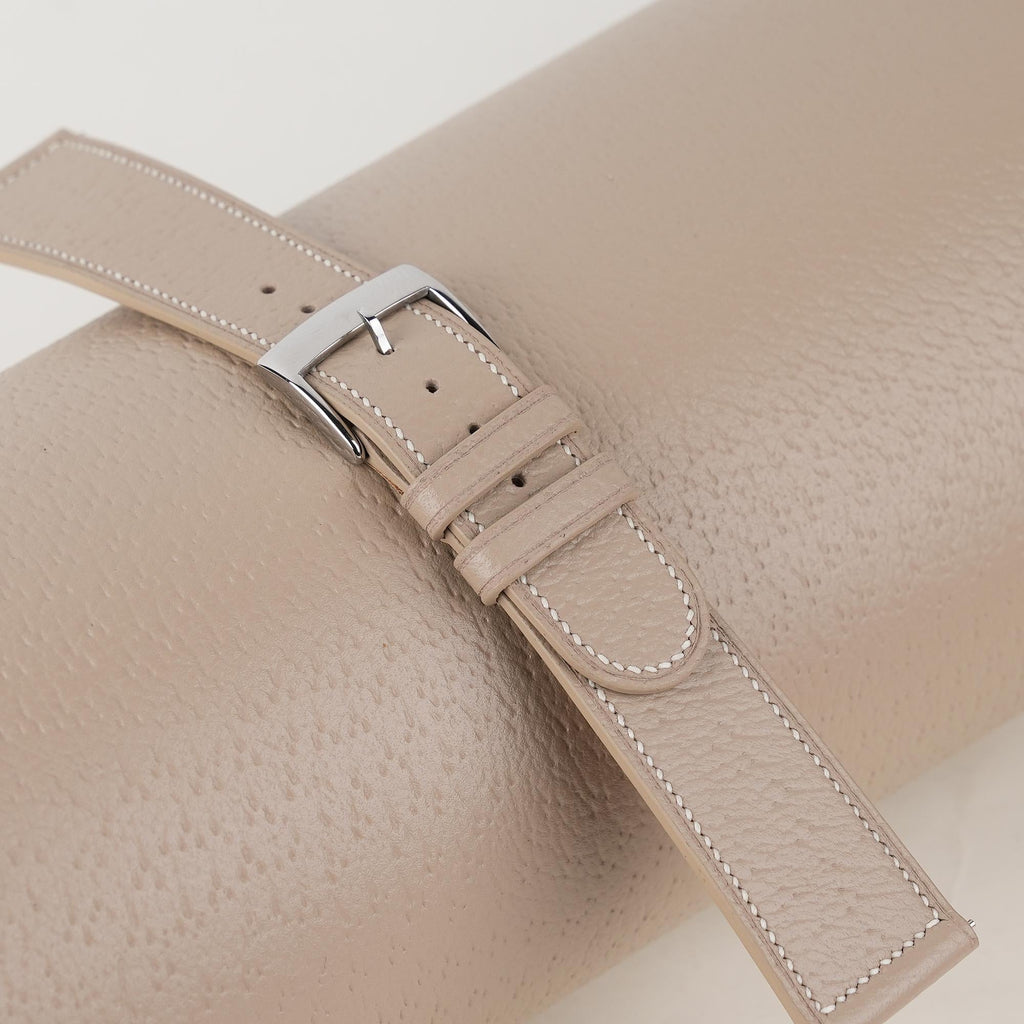 beige peccary leather watch strap – photo 4