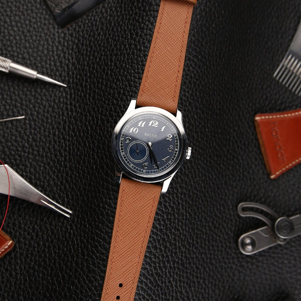 golden brown saffiano leather watch strap – photo 4