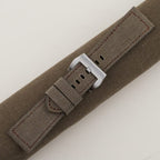 green taupe canvas leather watch strap – photo 4