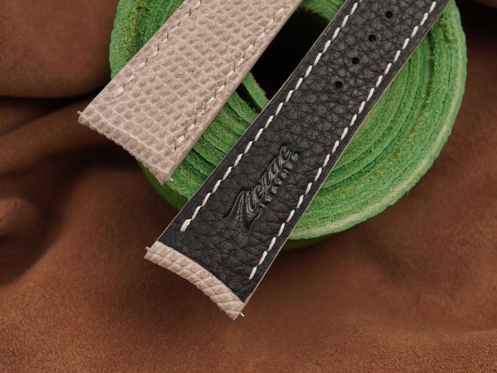 taupe lizard leather watch strap – photo 4
