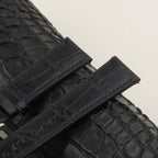 black & pearl white alligator leather watch strap – photo 4