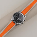 orange & pearl white epsom leather watch strap – photo 4