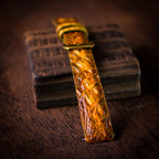patina gold alligator leather watch strap – photo 4