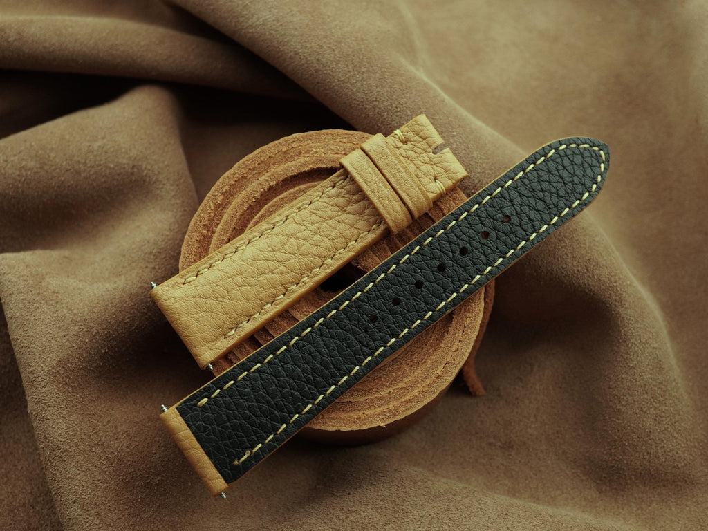 tan brown togo leather watch strap – photo 4