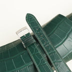 emerald green alligator leather watch strap – photo 4