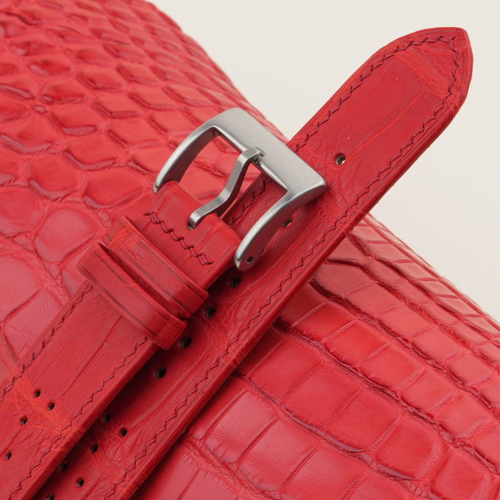 red alligator leather watch strap – photo 4