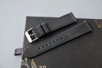 black waxed leather watch strap – photo 4