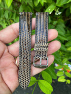 gray & black lizard leather watch strap – photo 4
