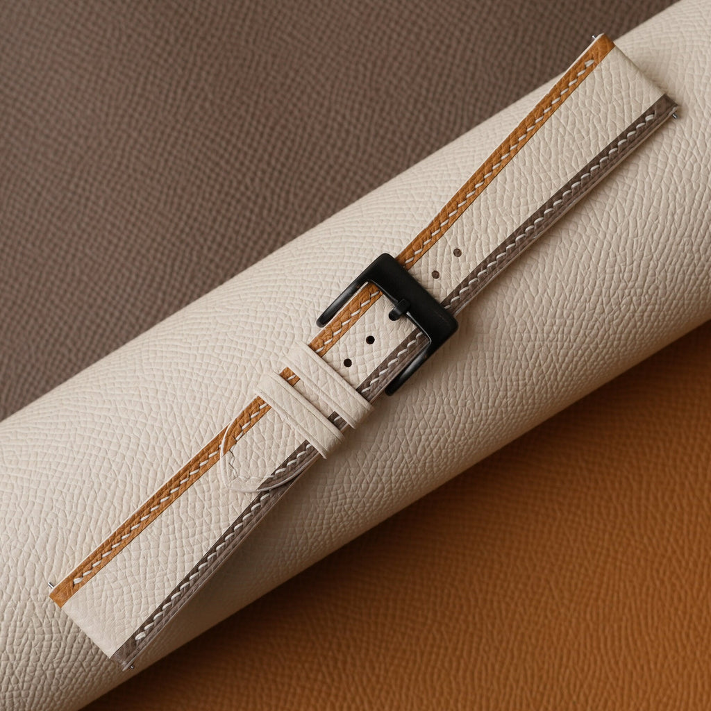 sesame epsom leather watch strap – photo 4
