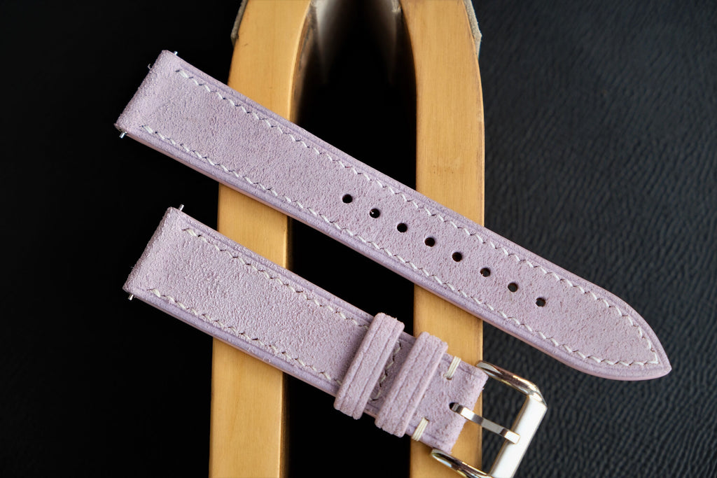 purple suede leather watch strap – photo 4