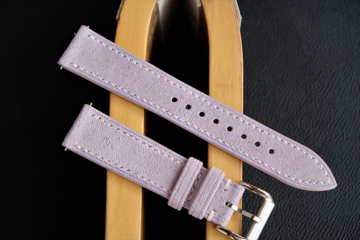 purple suede leather watch strap – photo 4