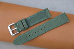moss green canvas leather watch strap – photo 4
