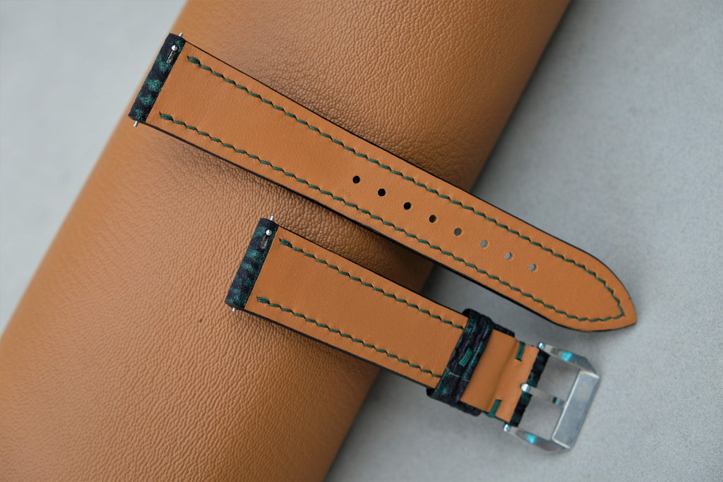 green shark leather watch strap – photo 4