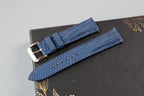 navy blue nubuck leather watch strap – photo 4
