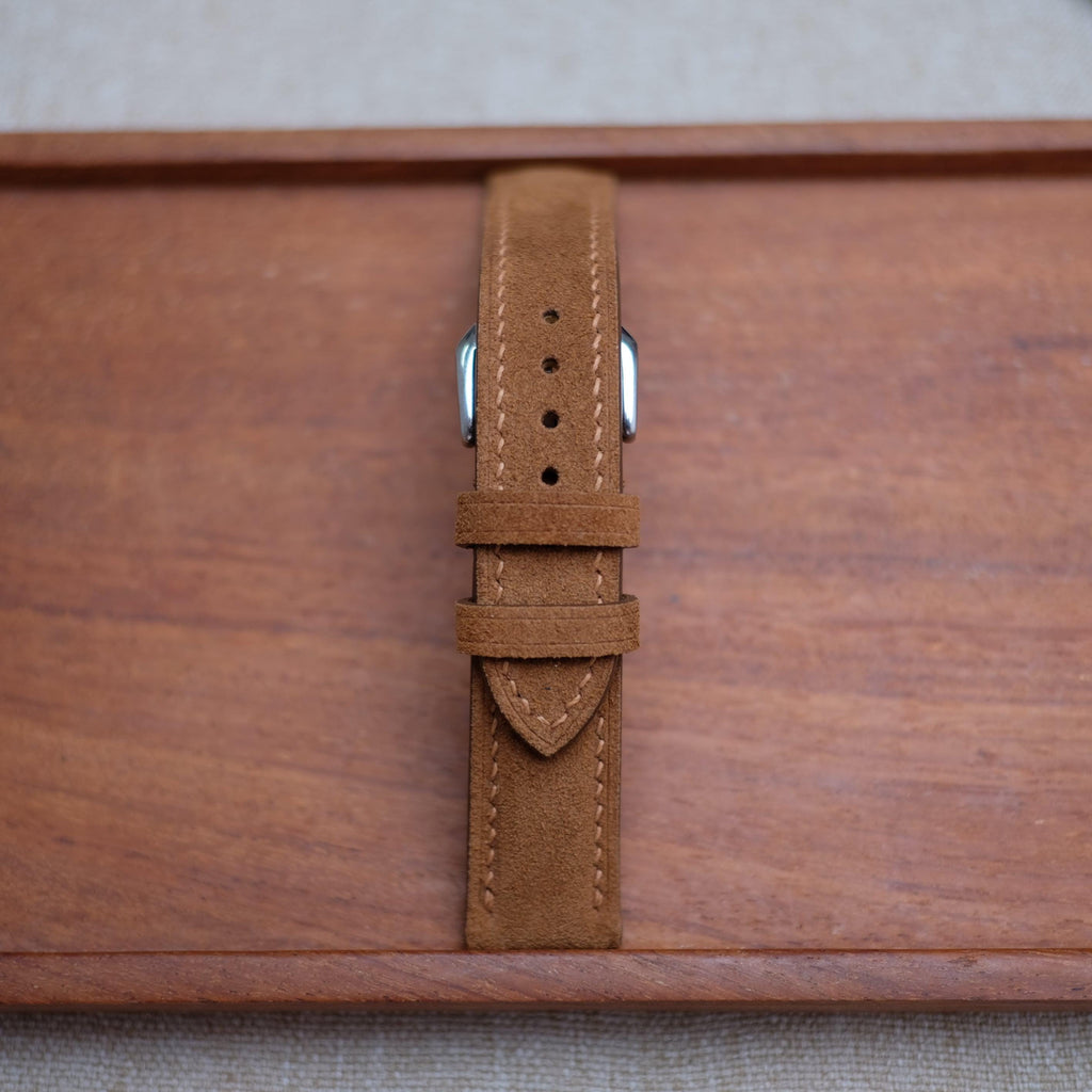 brown suede leather watch strap – photo 4
