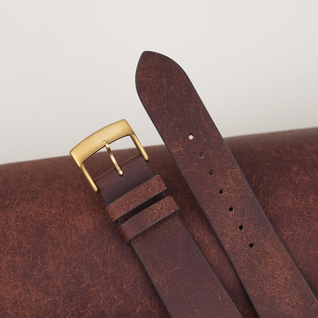 dark brown pueblo leather watch strap – photo 4