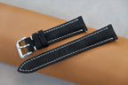 black nubuck leather watch strap – photo 4