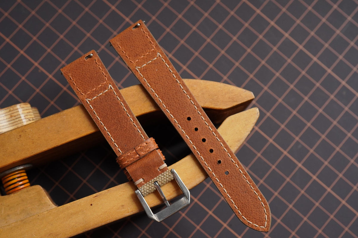 etoupe canvas leather watch strap – photo 4
