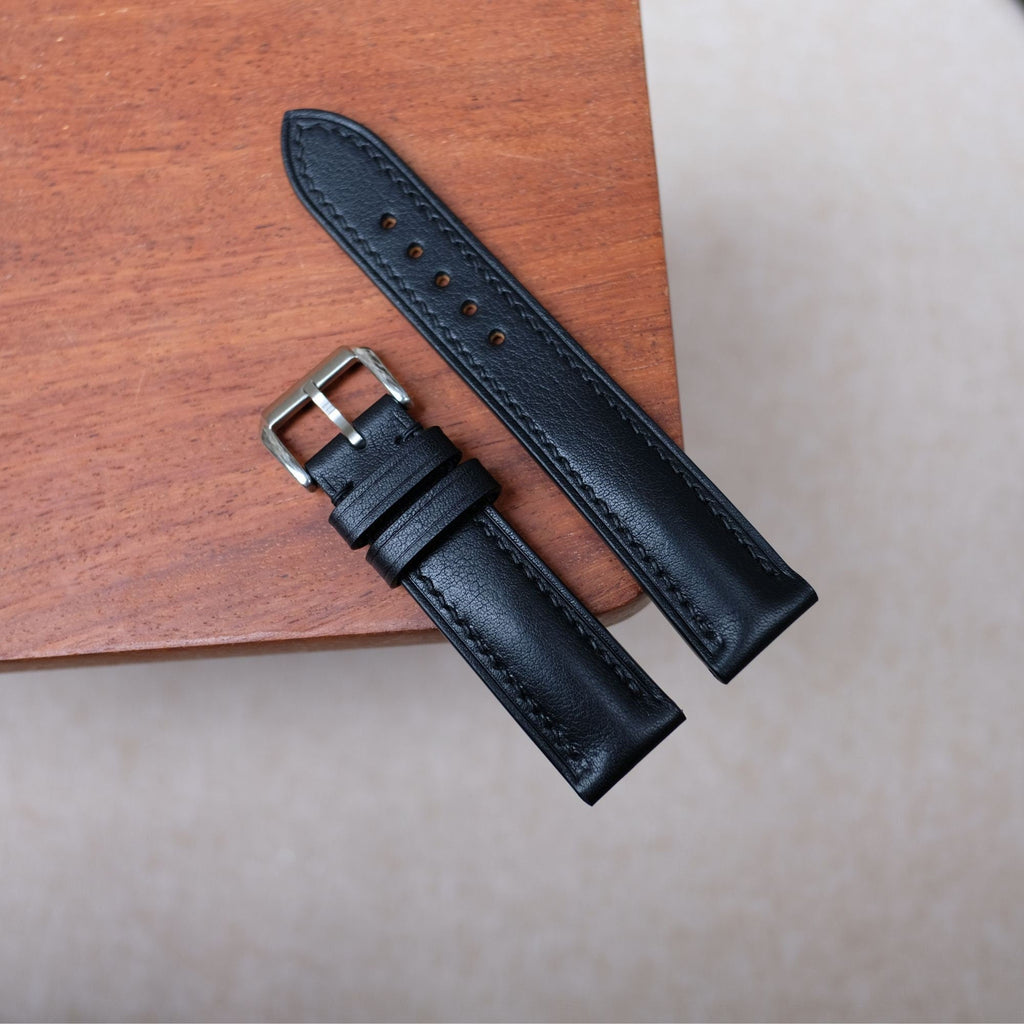 black vachetta leather watch strap – photo 4