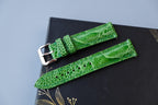 light green ostrich leather watch strap – photo 4