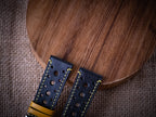black & yellow vachetta leather watch strap – photo 4