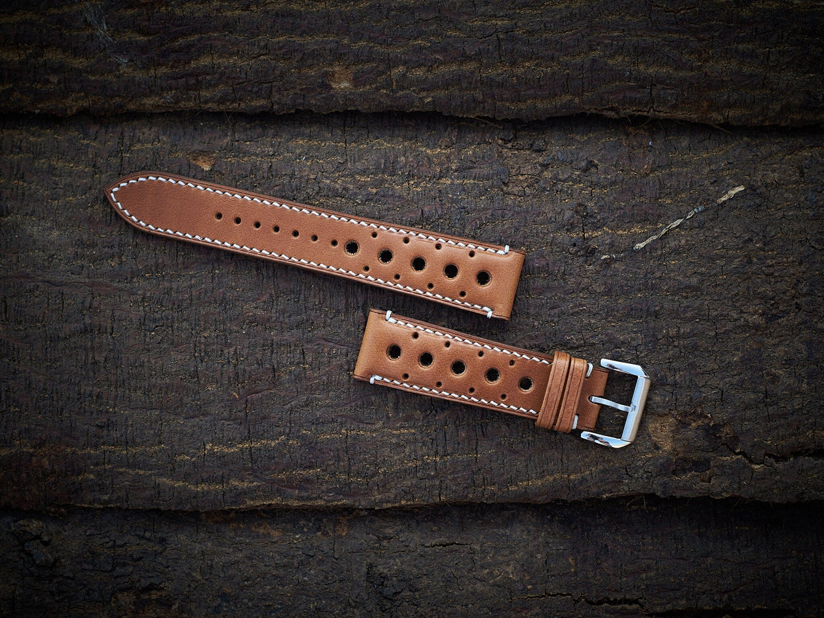 tan brown vachetta leather watch strap – photo 4