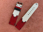 red & white stingray leather watch strap – photo 4