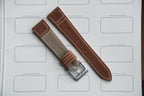 etoupe & brown canvas leather watch strap – photo 3