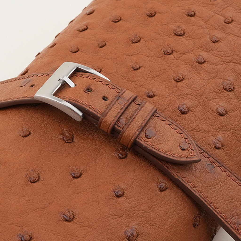 brown ostrich leather watch strap – photo 4