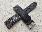 violet black stingray leather watch strap – photo 4