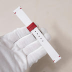 white & red epsom leather watch strap – photo 4