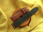 red brown nubuck leather watch strap – photo 4