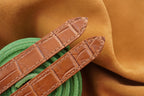 honey brown alligator leather watch strap – photo 4