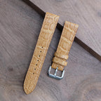 brown gold alligator leather watch strap – photo 4