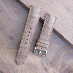 beige alligator leather watch strap – photo 4