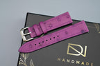 violet ostrich leather watch strap – photo 4