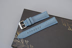 light blue canvas leather watch strap – photo 4
