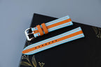 blue & orange epsom leather watch strap – photo 4
